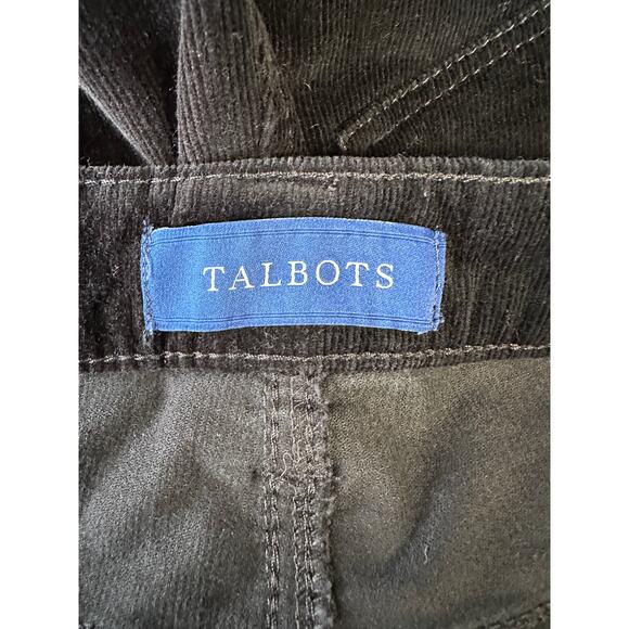 Talbots Women Corduroy Jeans Black 8 High Rise Straight Leg Closet Staple - Picture 9 of 12